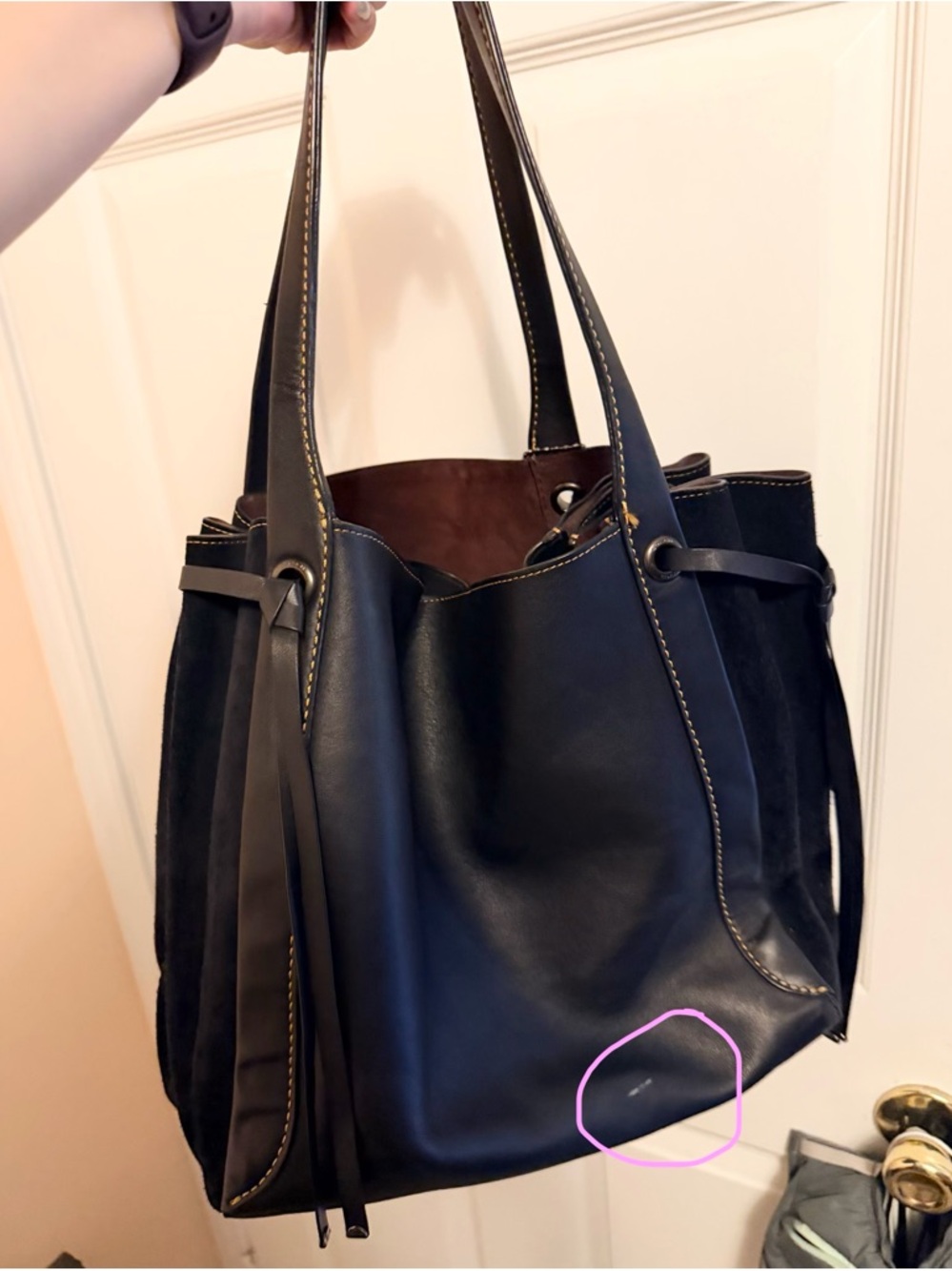 Coach Black Leather Hobo Shoulder Bag - Picture 5 of 6